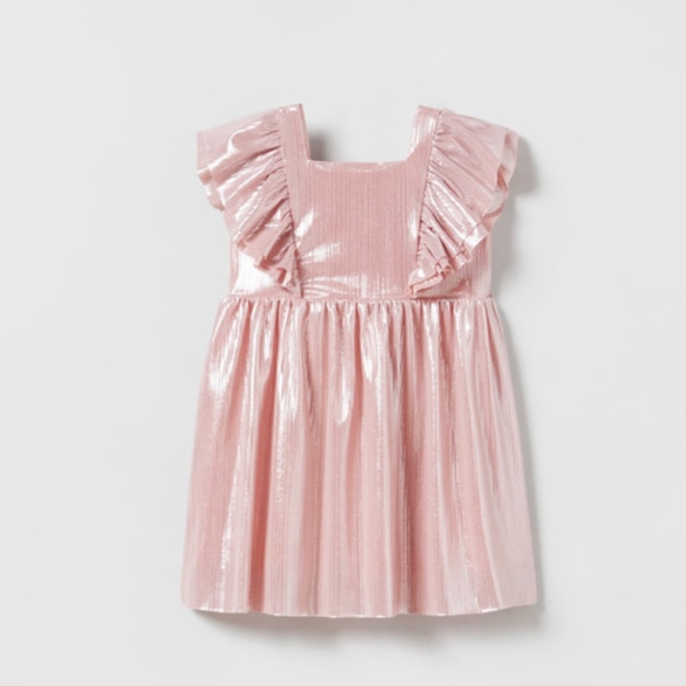 SHIMMERY RUFFLED DRESS - Picture 2 of 2